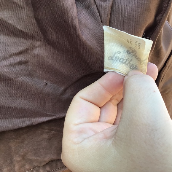 Comint Brown Genuine Leather Jacket Vintage - Picture 5 of 16